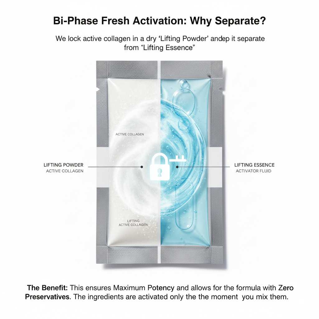 Why separate powder essence preservative free