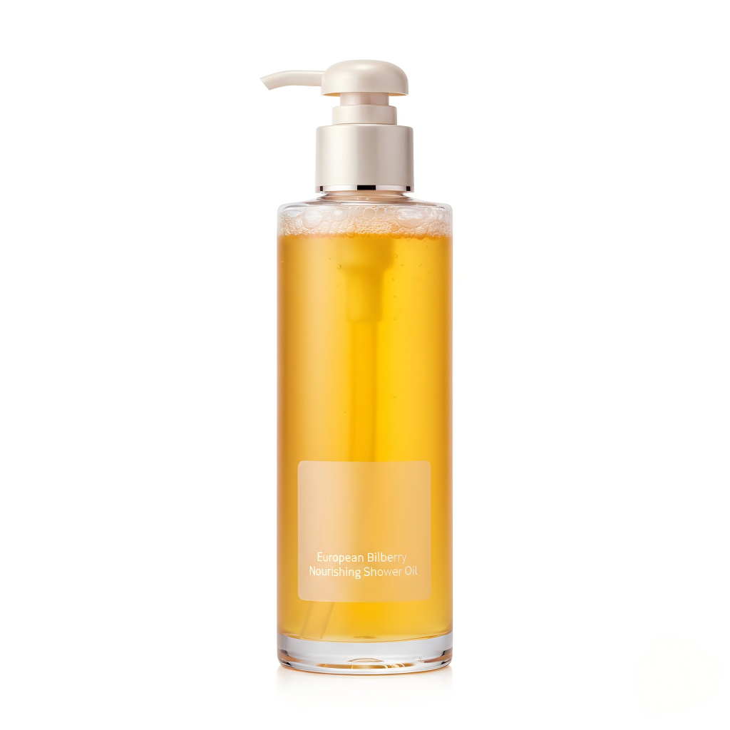 Private Label European Bilberry Nourishing Shower Oil | Luxury Antioxidant Body Wash Manufacturer