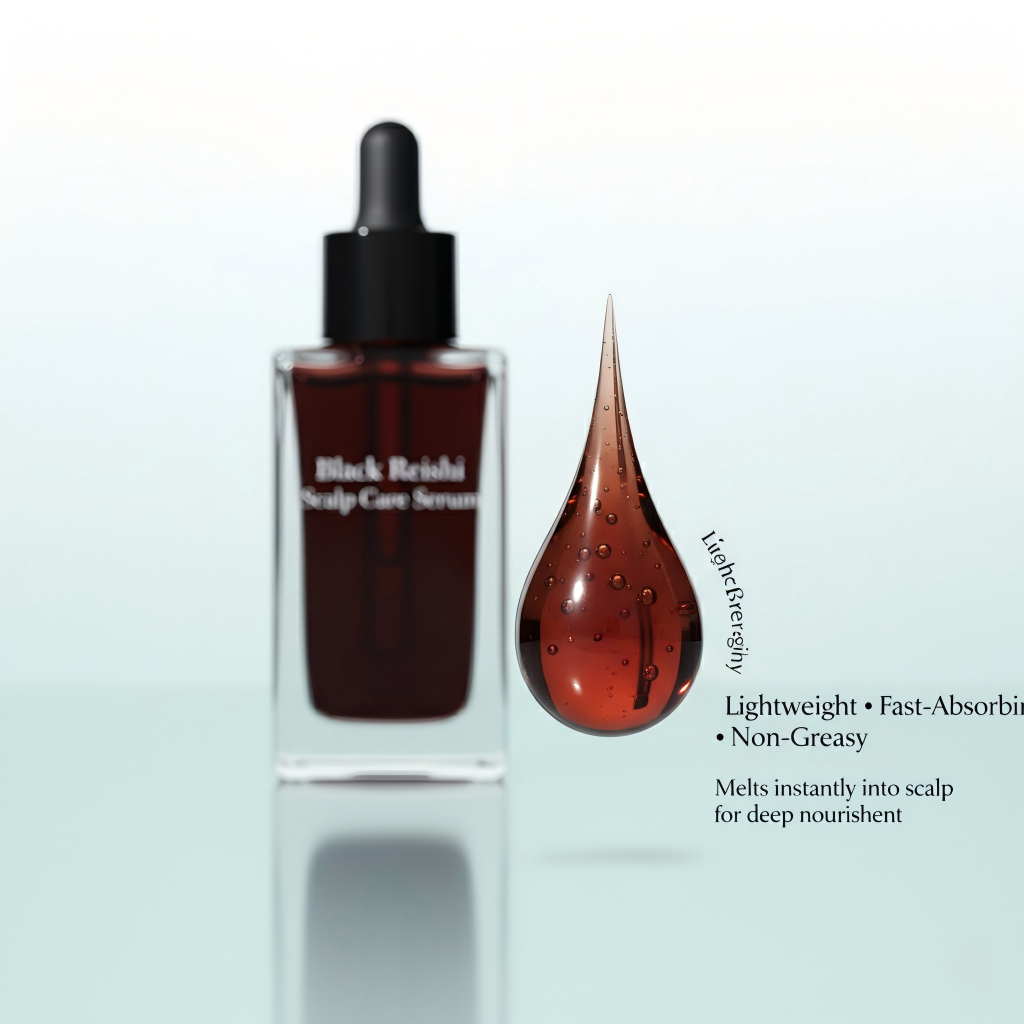 Lightweight scalp serum texture