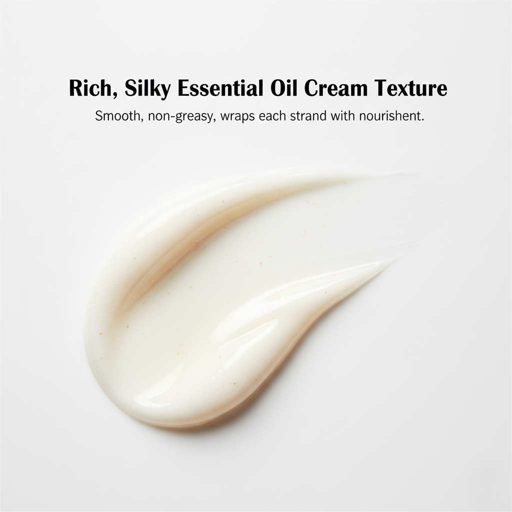 Silky essential oil texture