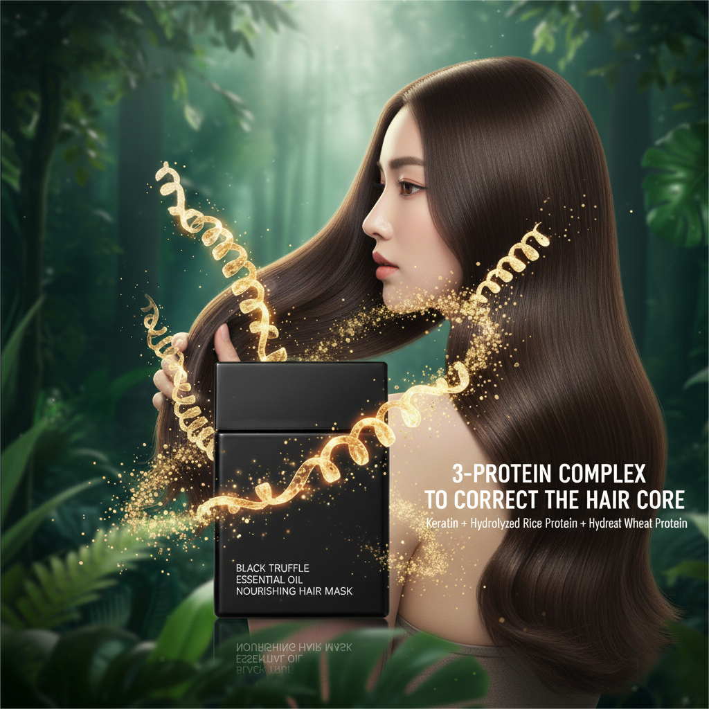 Triple protein complex keratin rice wheat