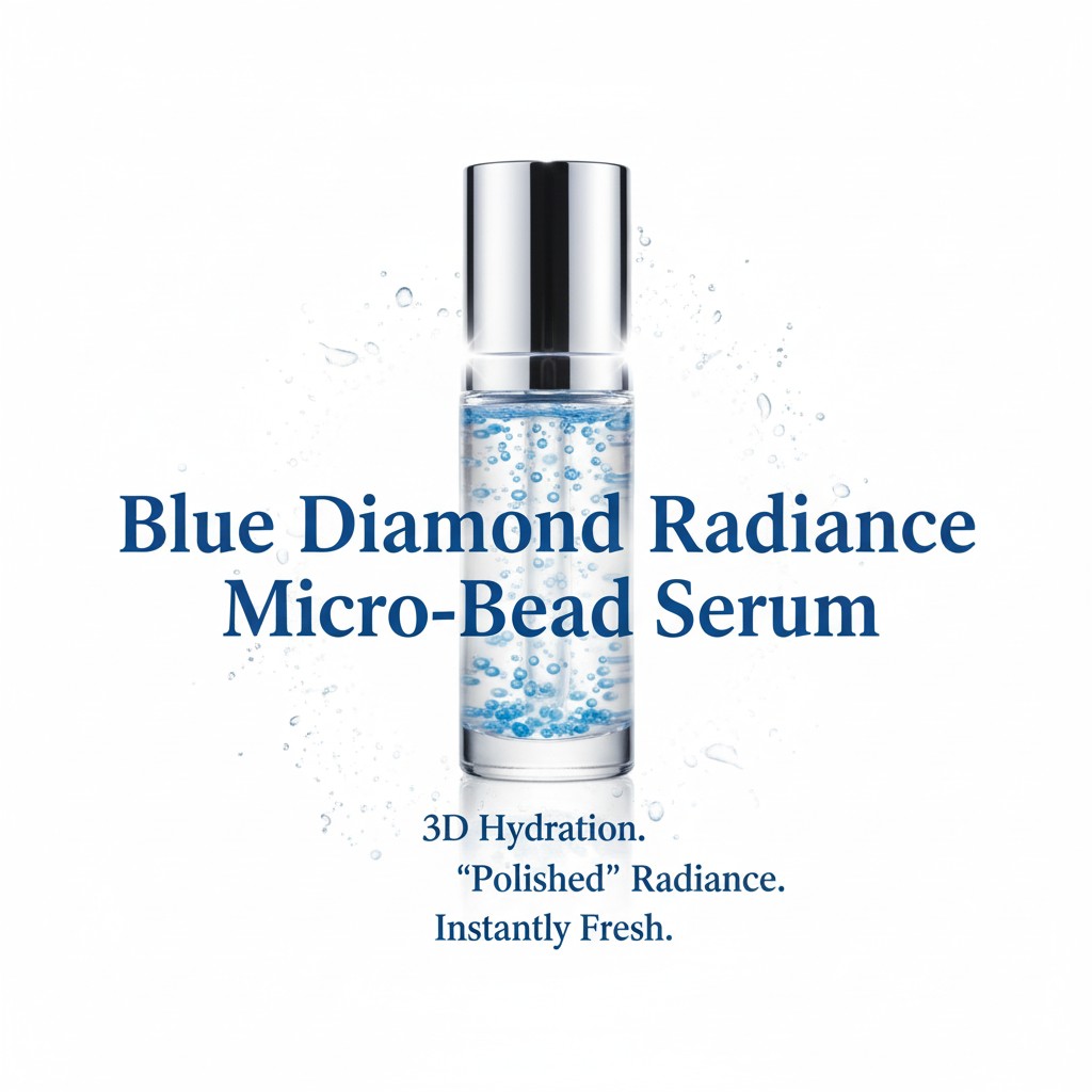 Blue diamond serum marketing visual