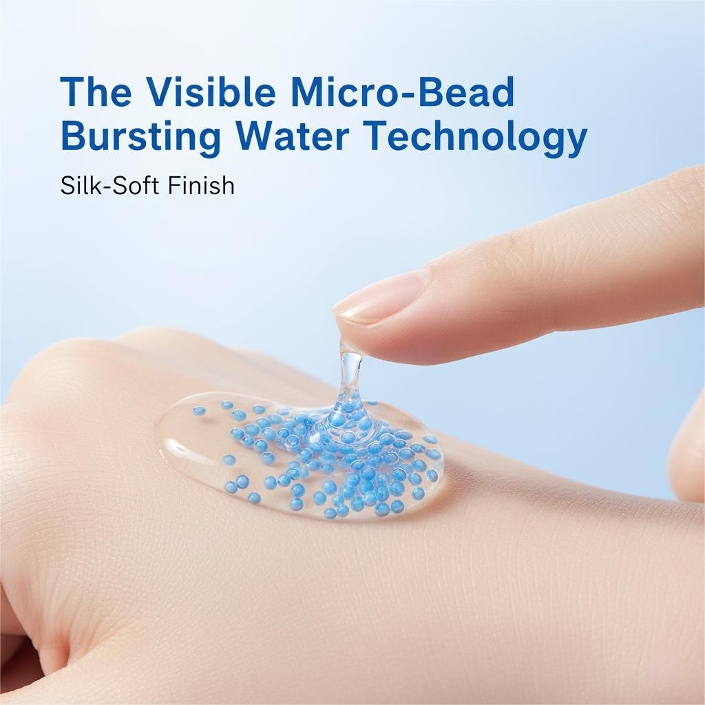 Micro bead bursting water texture
