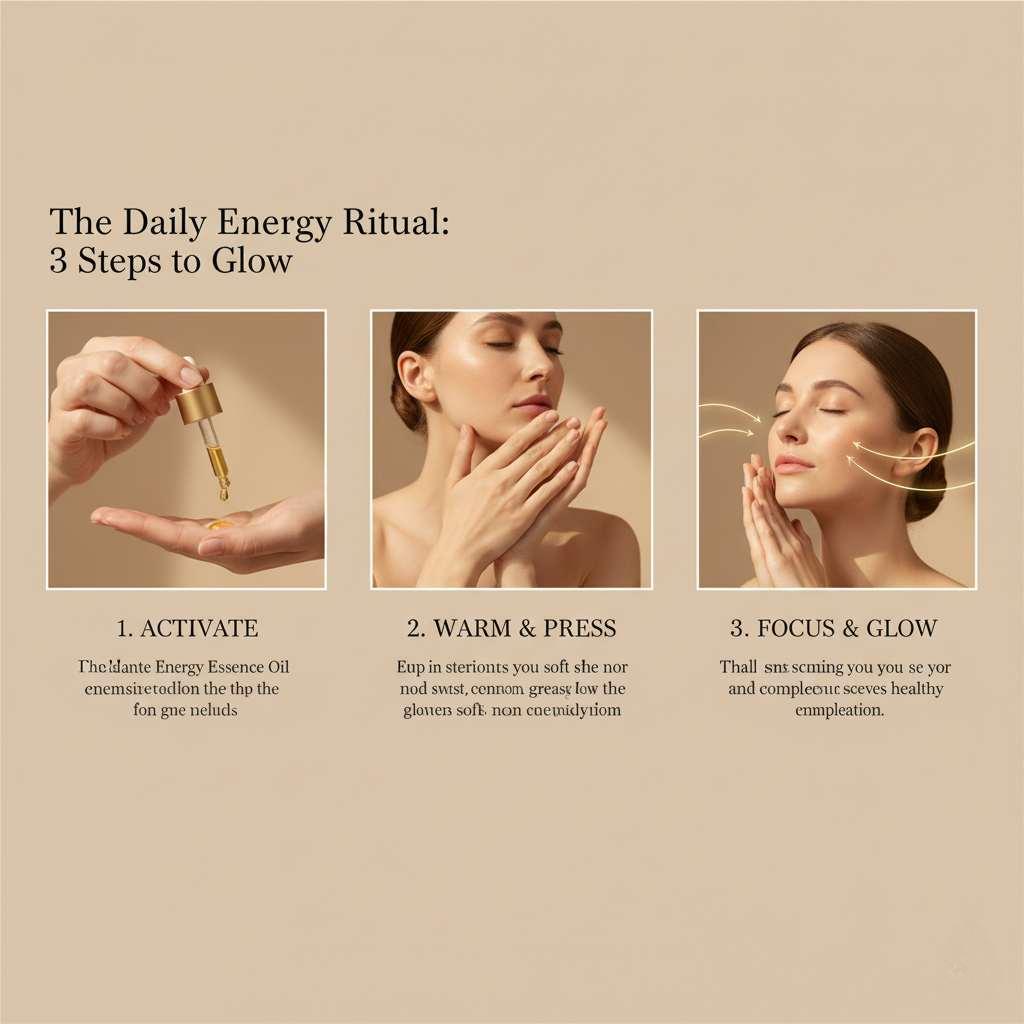Daily face oil ritual activate warm press