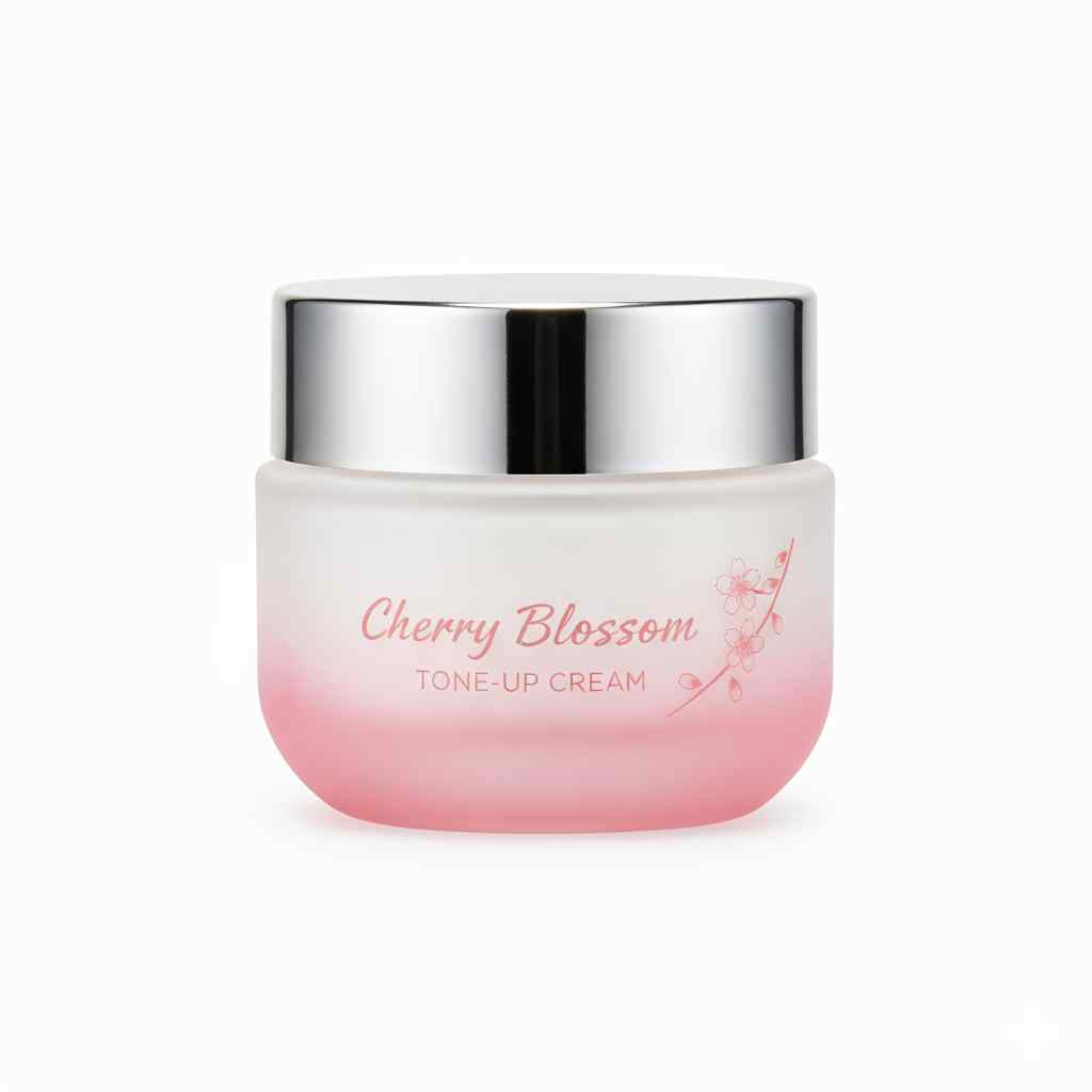 Private Label Cherry Blossom Tone-Up Cream | Instant Brightening Cream Manufacturer