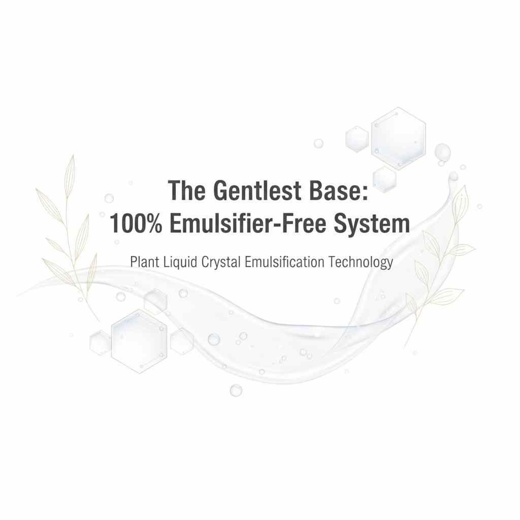 Emulsifier free plant liquid crystal technology