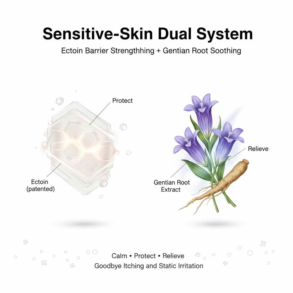 Sensitive skin ectoin gentian root soothing