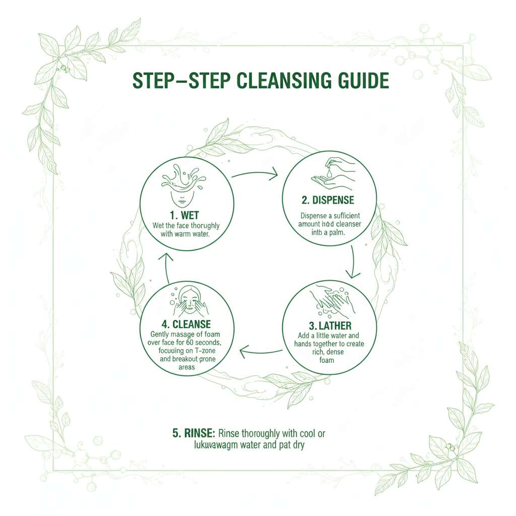 How to use acne cleanser step by step guide