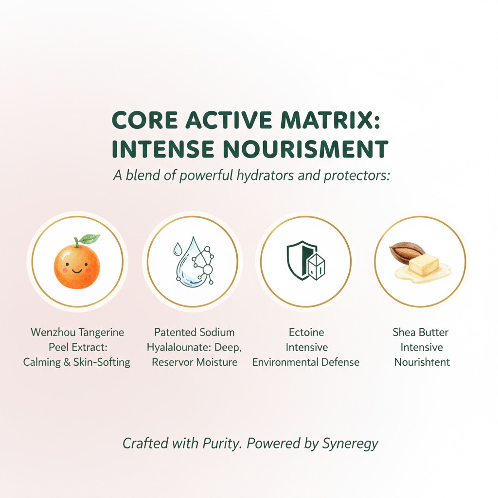 Intense nourishment formula with sodium hyaluronate and ectoine for baby lotion OEM.