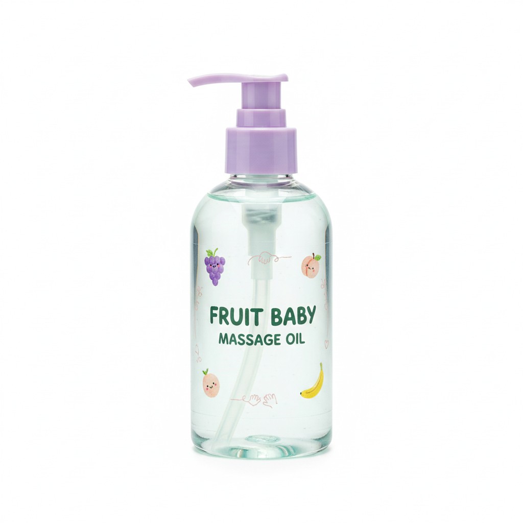 Private Label Natural Fruit Baby Massage Oil - Hypoallergenic Infant Skincare Manufacturer