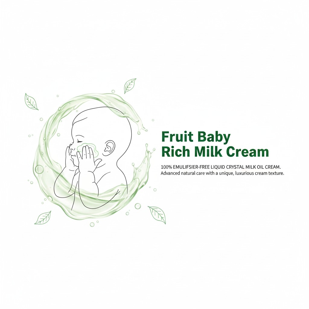 Liquid crystal milk cream texture marketing