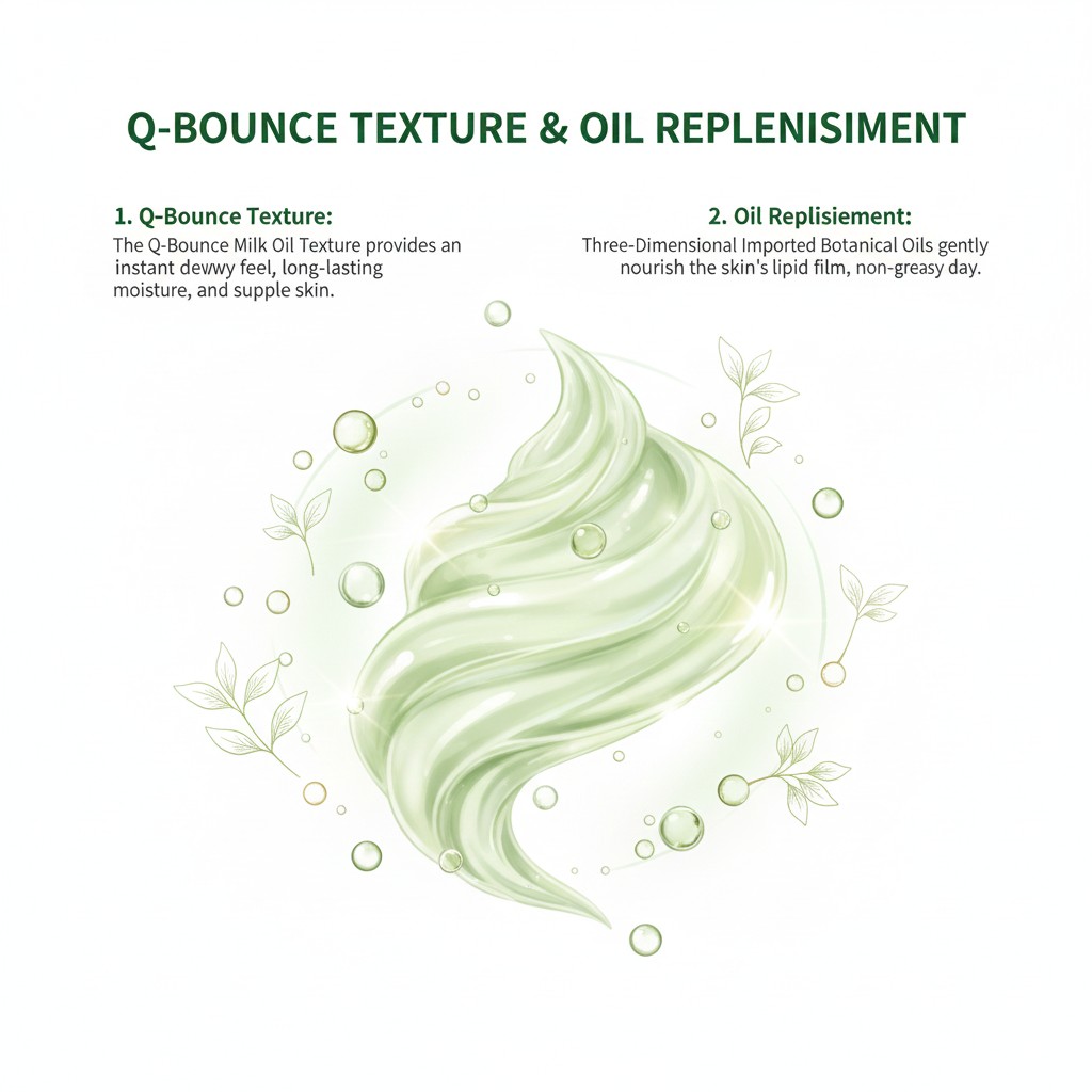 Q-Bounce milk oil texture demonstration