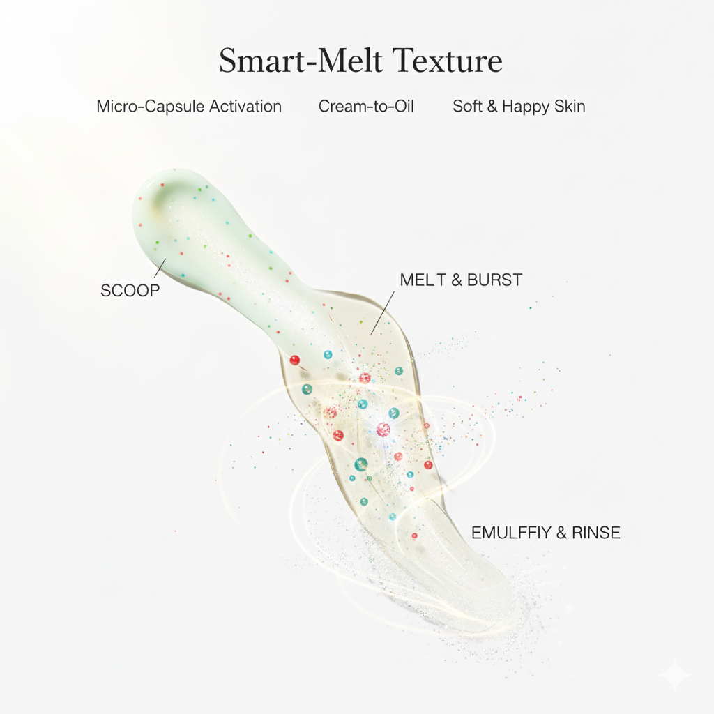 Smart melt texture transformation