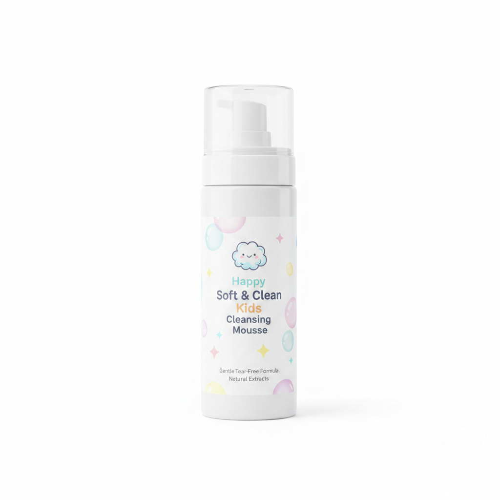 Private Label Kids Cleansing Mousse | Tear-Free Formula | OEM/ODM Manufacturer