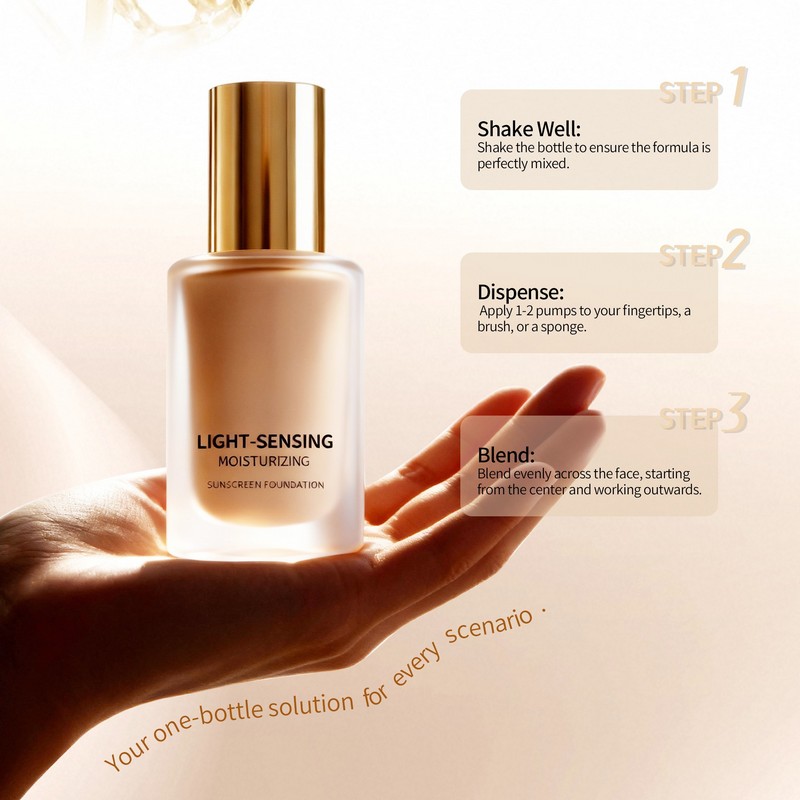 How to apply sunscreen foundation steps