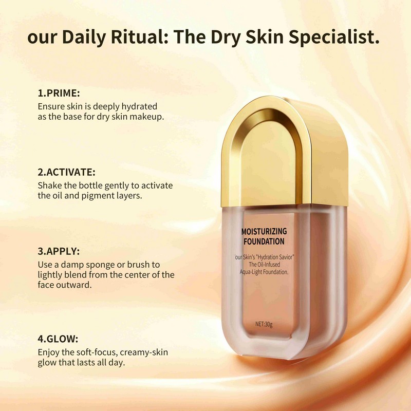 Daily ritual dry skin makeup application guide