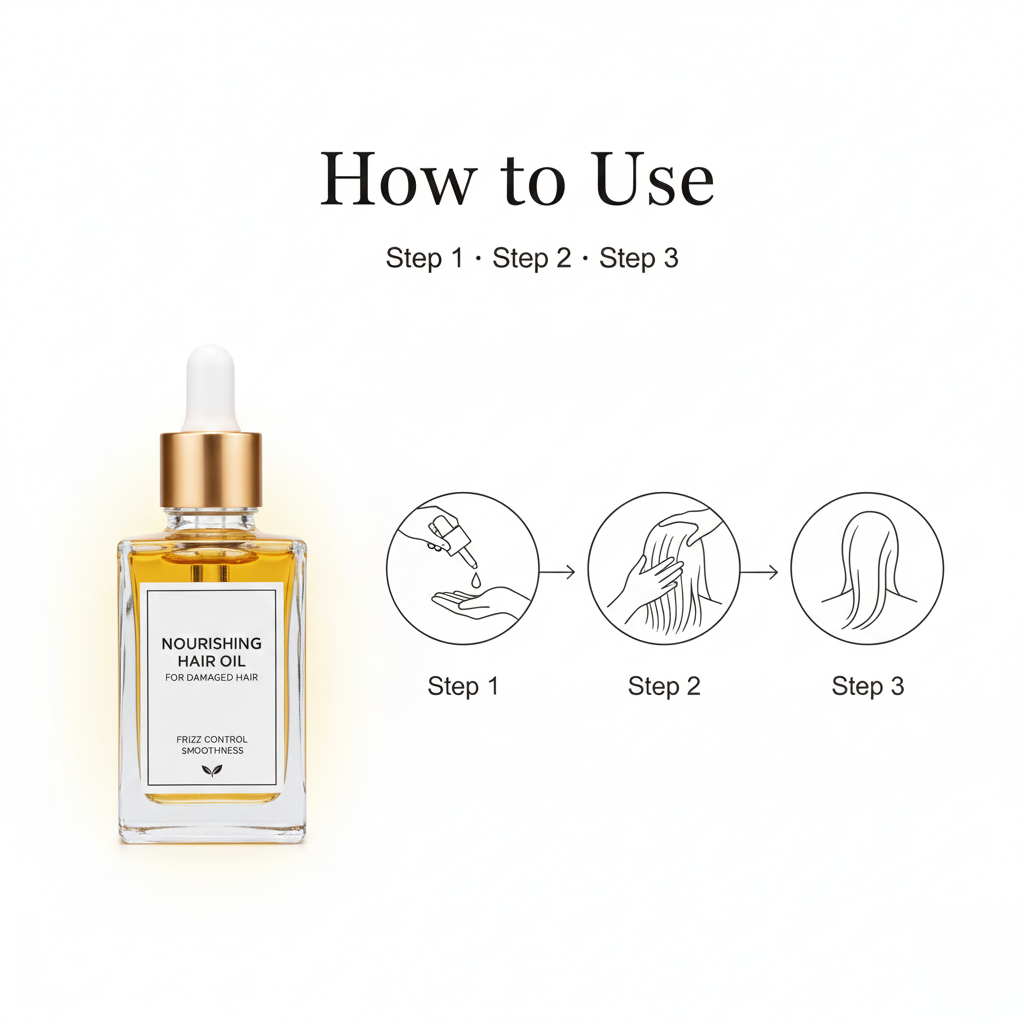 How to use hair oil step by step guide