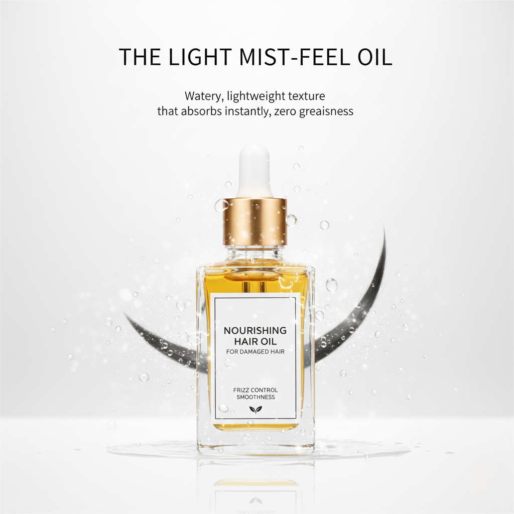 Light mist feel watery texture hair oil