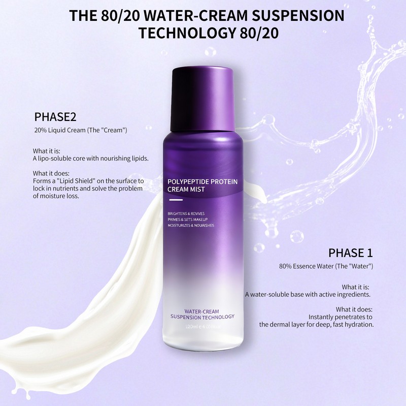 80 20 water cream suspension technology