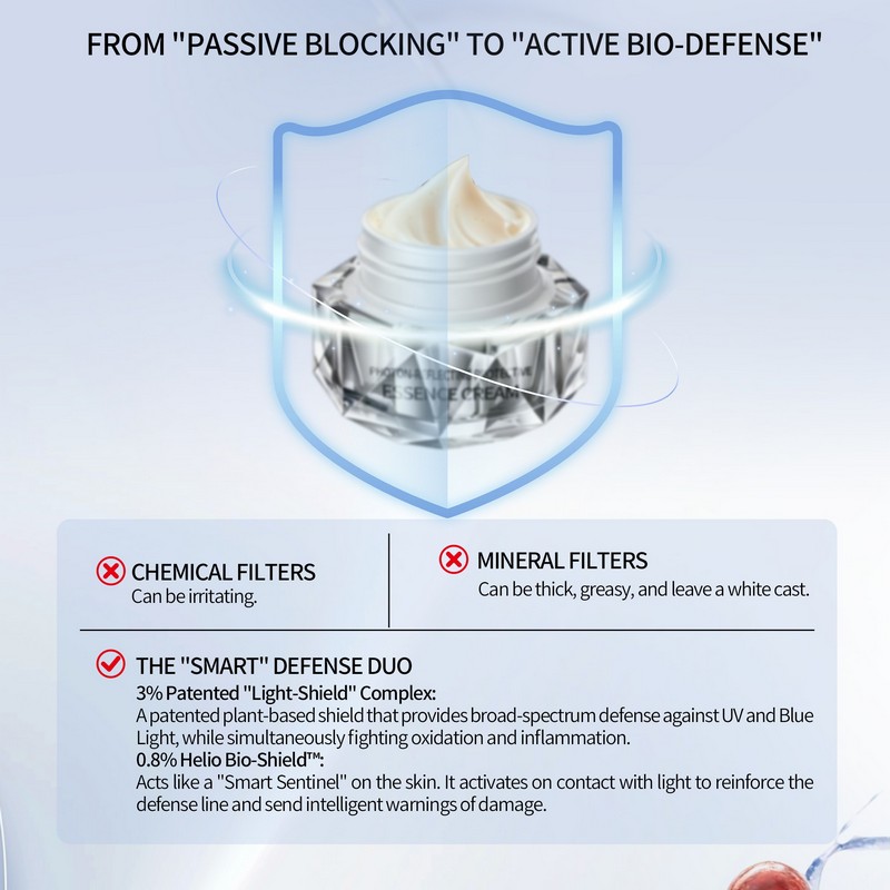 Skincare formula light filtration mechanism diagram