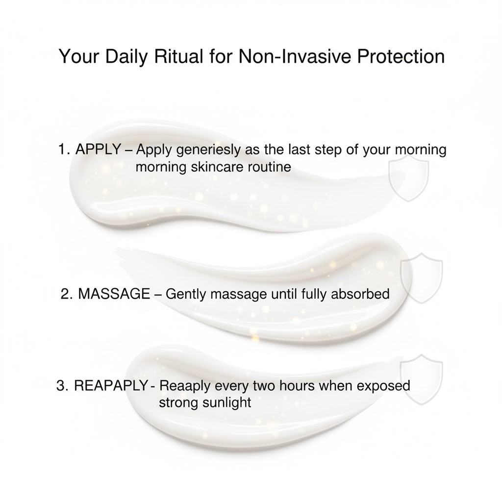 Daily ritual non invasive protection application