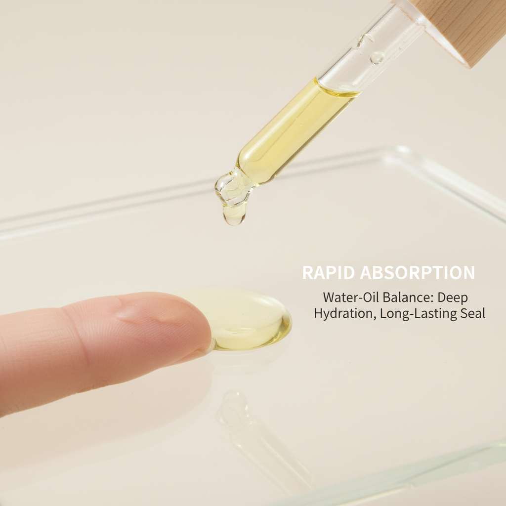 Rapid absorption water oil balance texture