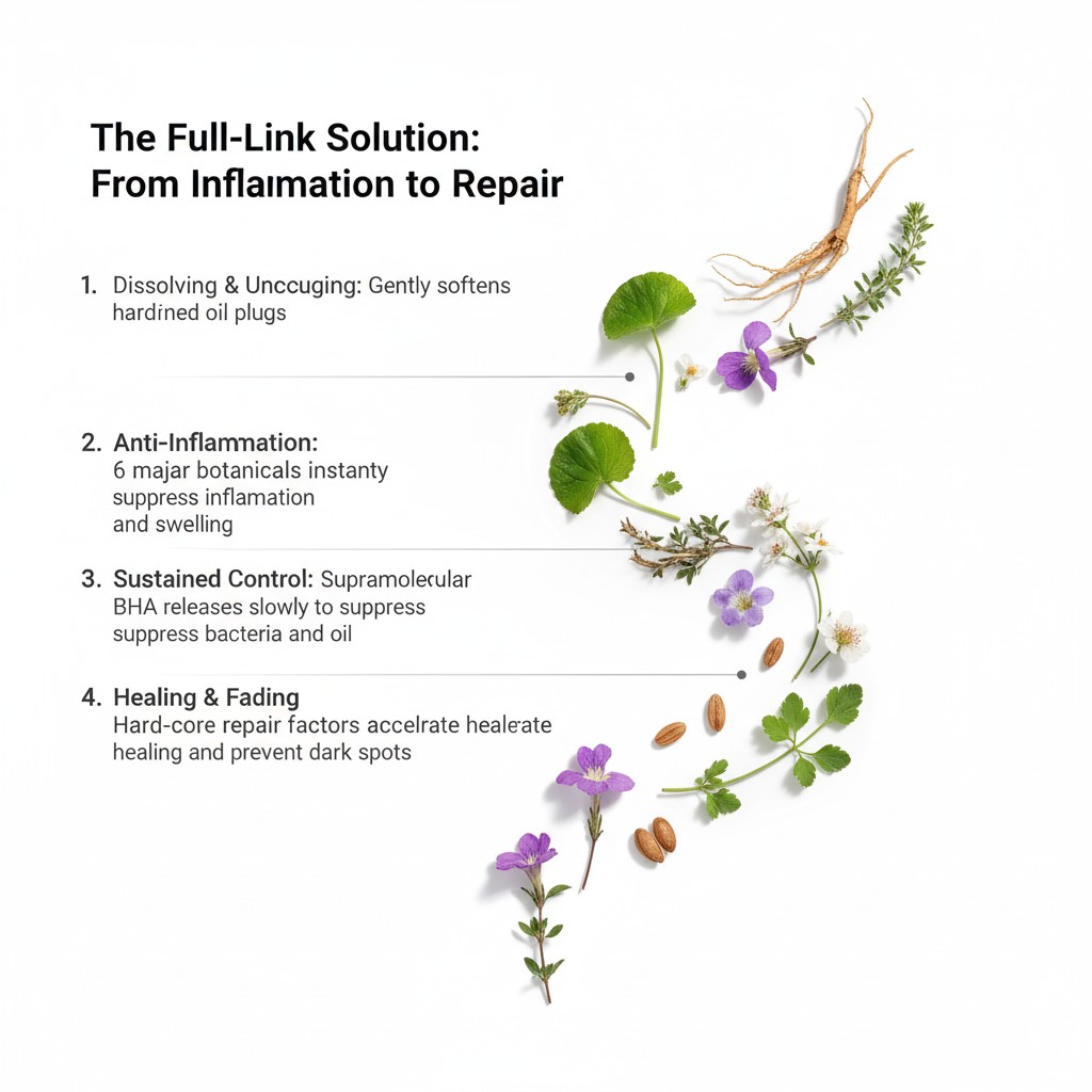 Full link acne solution inflammation to repair