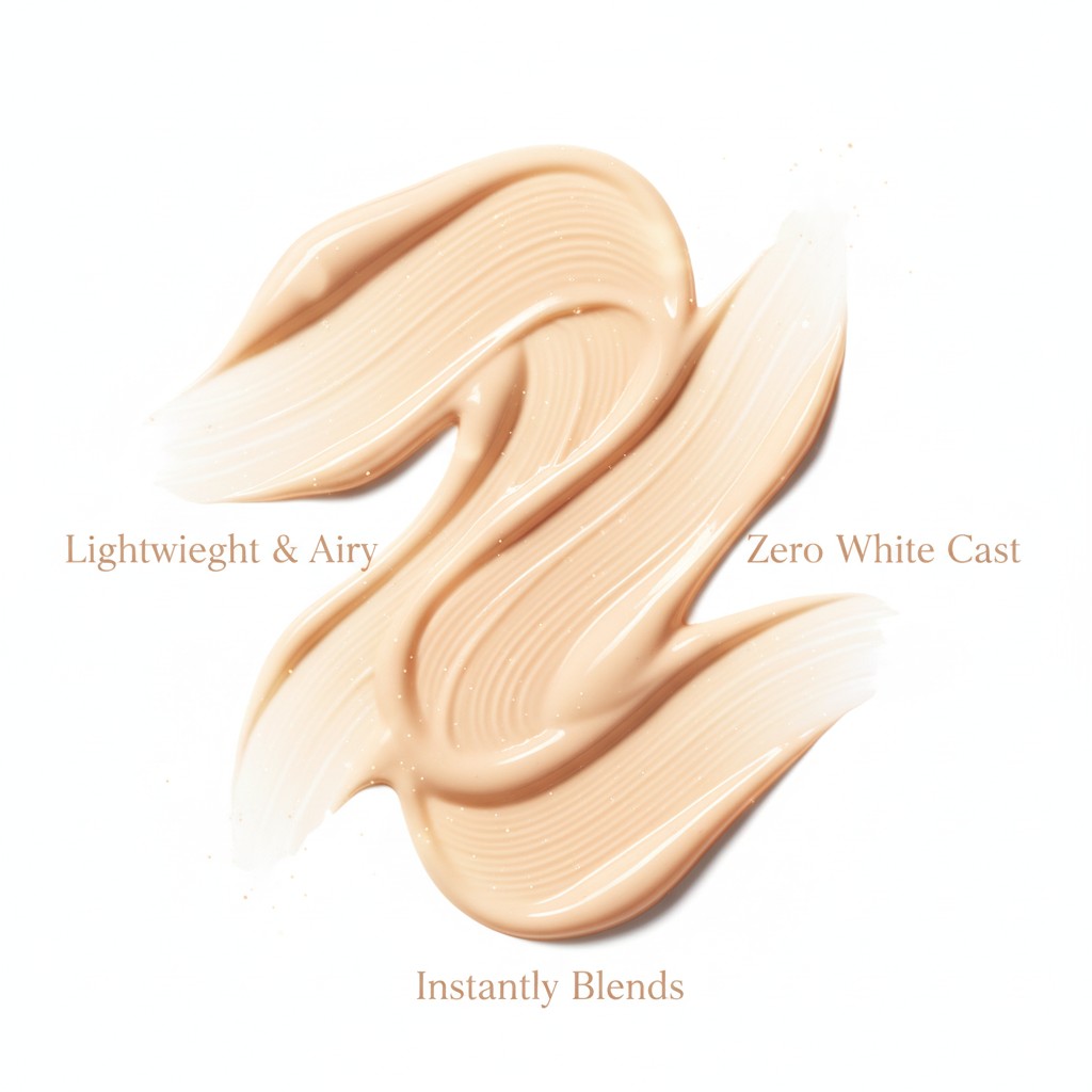 Lightweight airy zero white cast texture