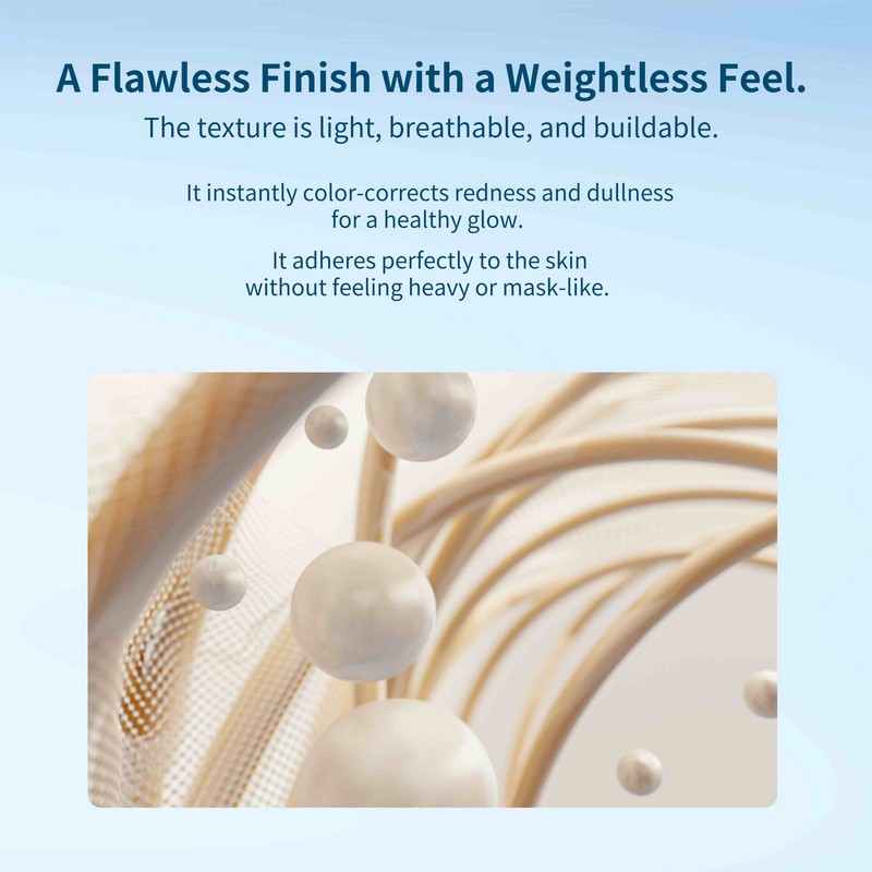 Lightweight color correcting finish