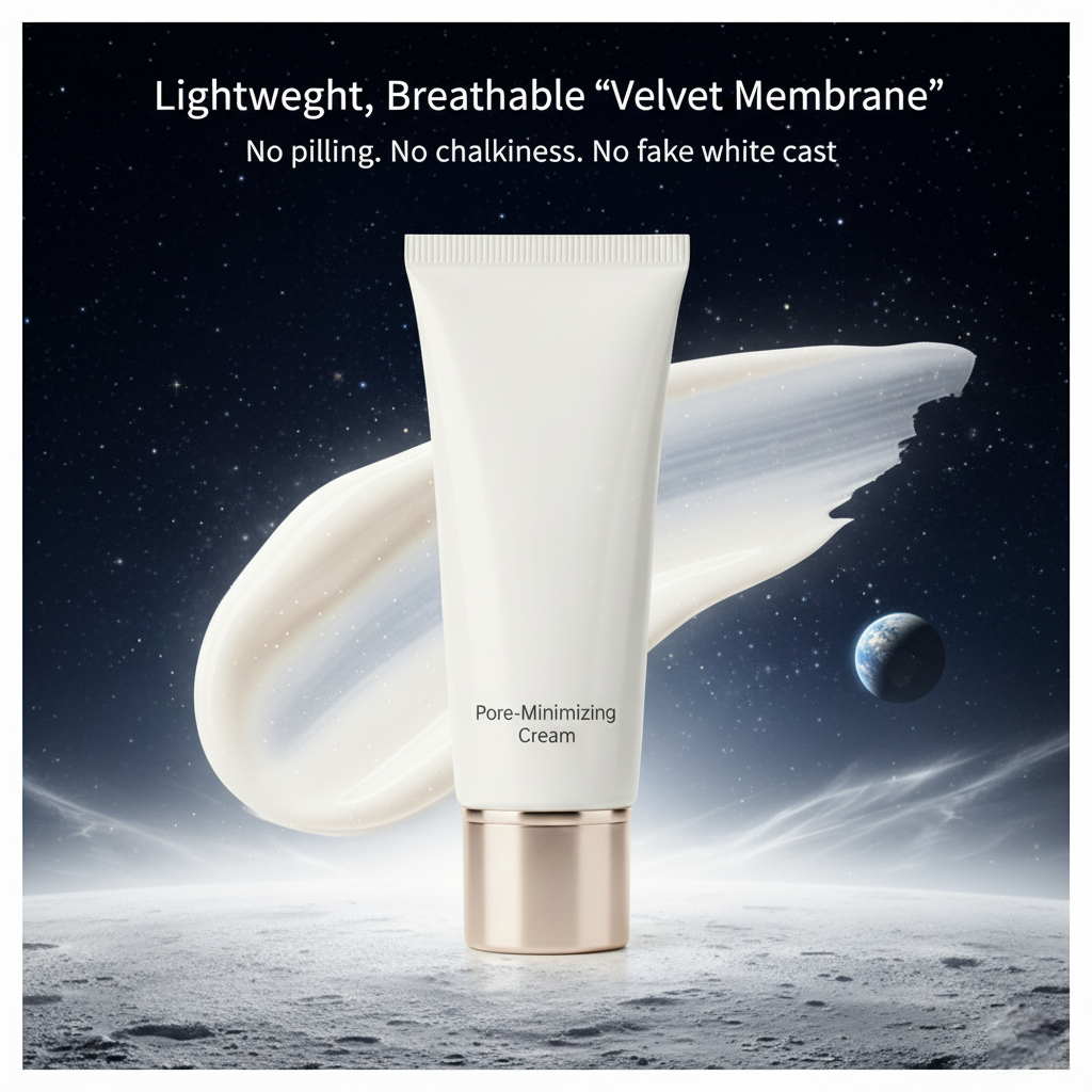 Lightweight breathable velvet membrane texture