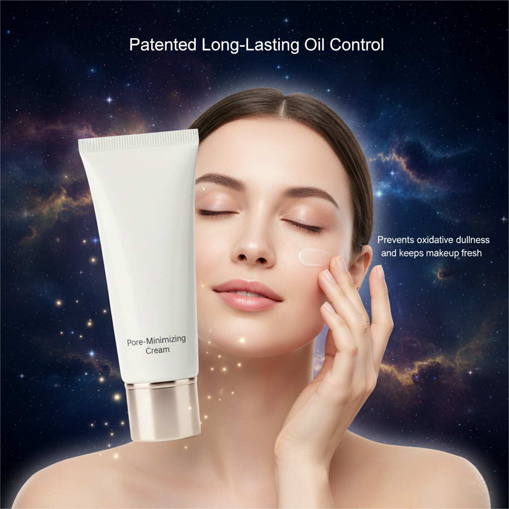 Patented long lasting oil control shield